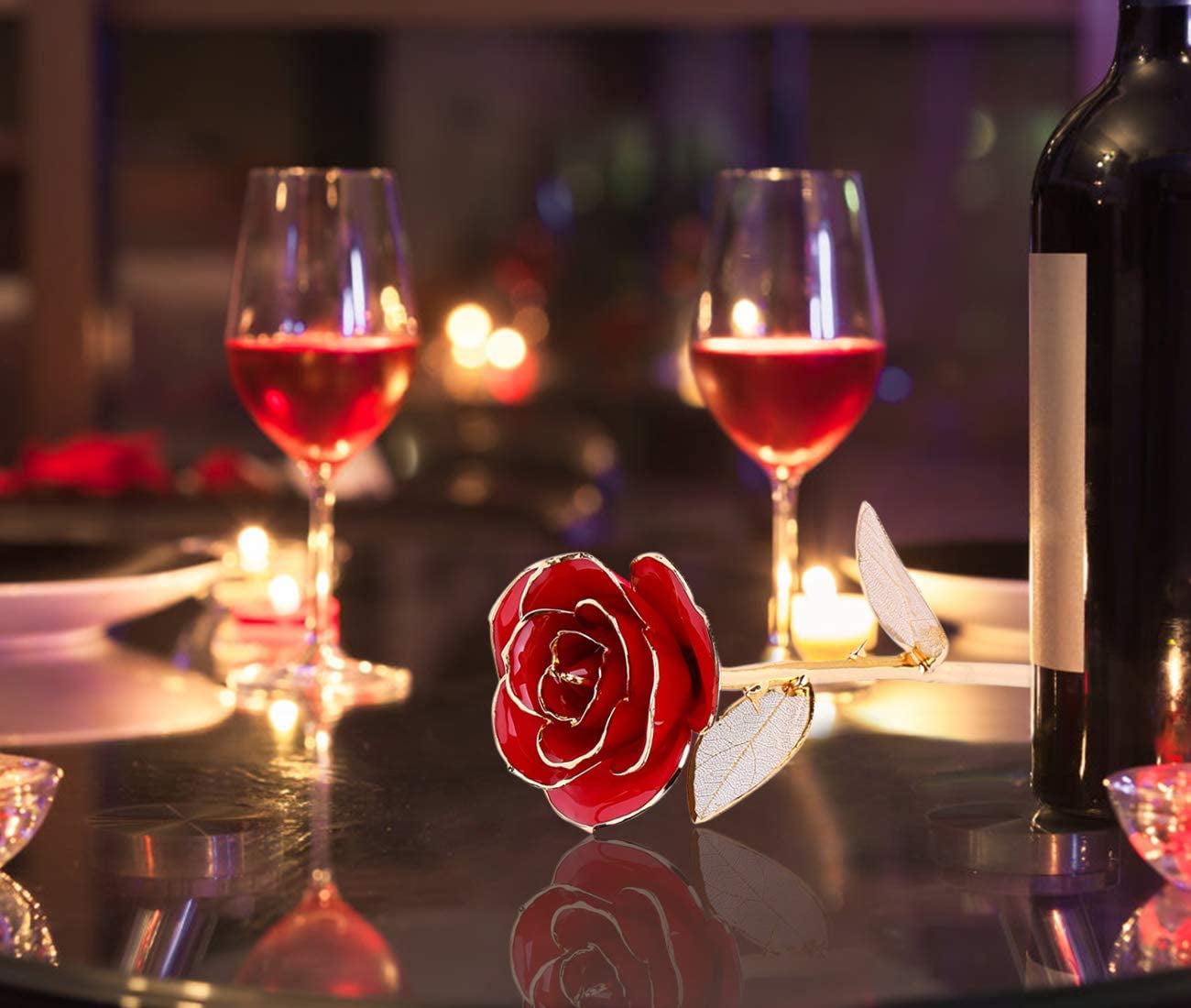 24K Gold Red Rose | Preserved Long Stem Gift for Valentine’s & Anniversaries