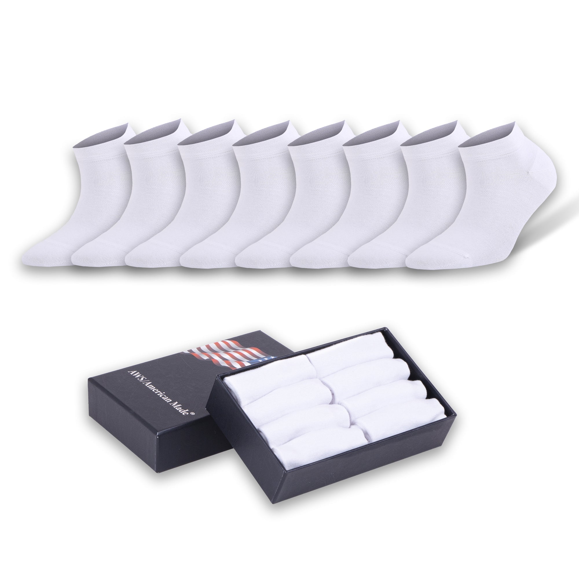 Women's Bamboo Low Cut Ankle Socks – Soft, Breathable, 8 Pairs with Gift Box