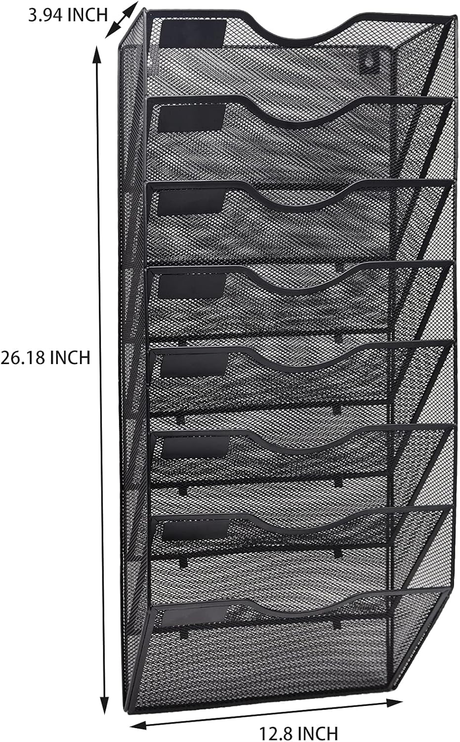8-Pocket Mesh Wall File Organizer – Mail & Document Holder for Office/Home
