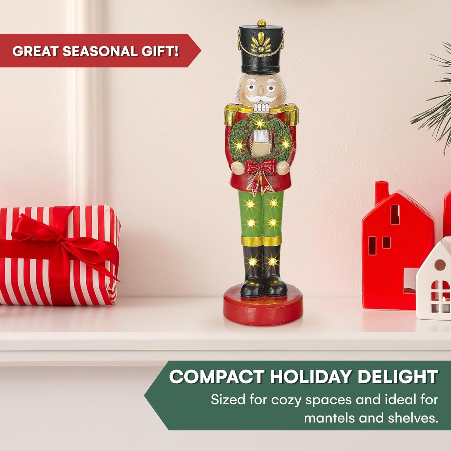 LED Lighted Resin Snowman Decor – Christmas Figurine & Fiber Optic Holiday Decoration