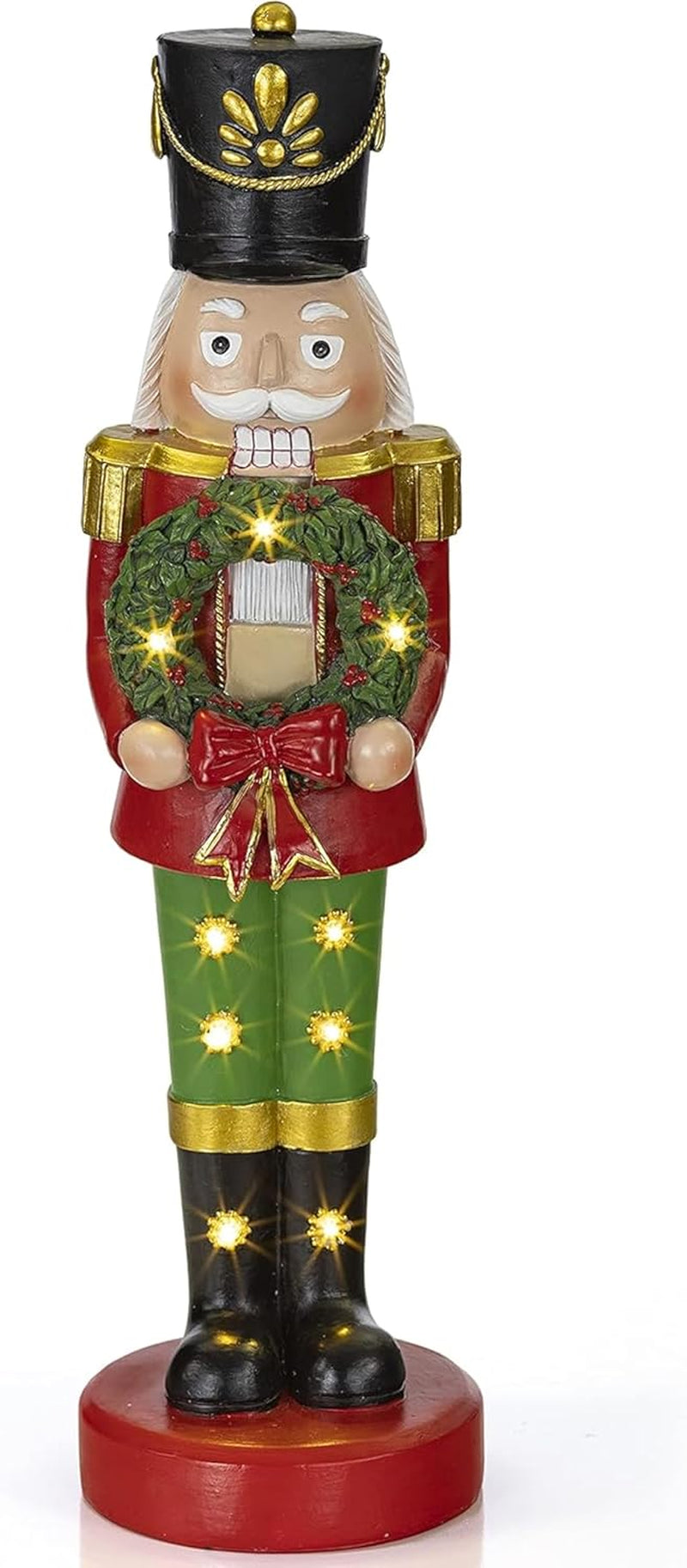 LED Lighted Resin Snowman Decor – Christmas Figurine & Fiber Optic Holiday Decoration